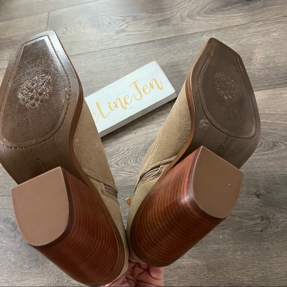 Vince Camuto Amtinda Suede Square Toe Booties NWOT - Picture 6 of 8